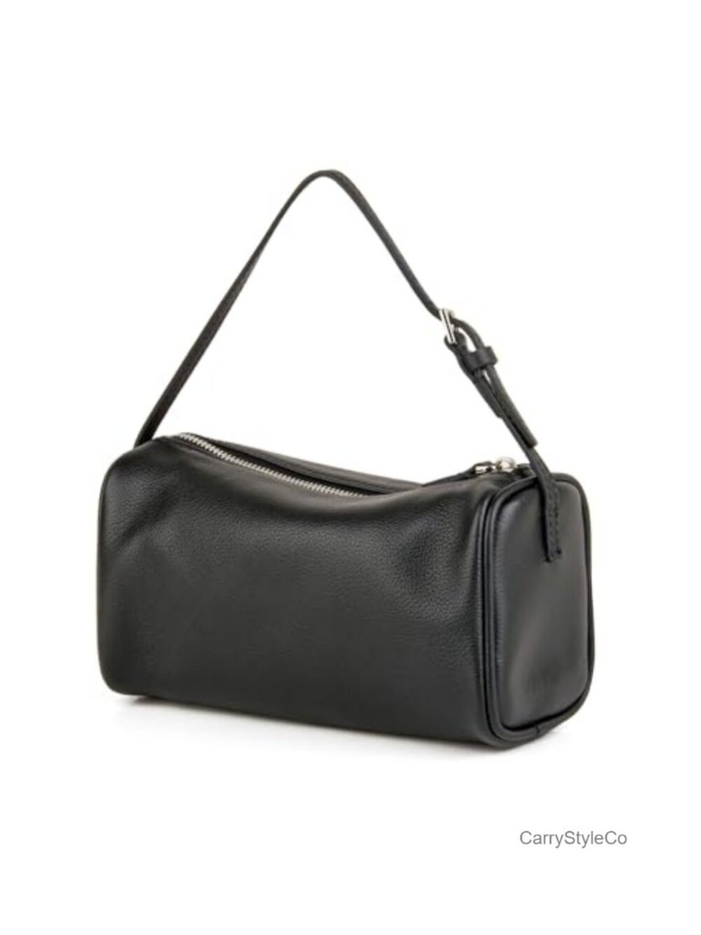 Full-Grained Leather Crossbody Hobo Purse with Adjustable Strap